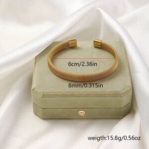 #071 Minimalist Classic Style Titanium Steel Cuff Bracelets